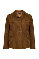 Valencia Woman Camel A-Form Suede Jacket | Derimod