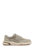 Men's Beige Lace-up Leather Sneaker | Derimod
