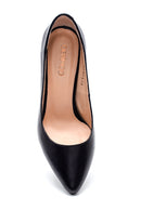 Women's Black Leather Classic Stiletto | Derimod