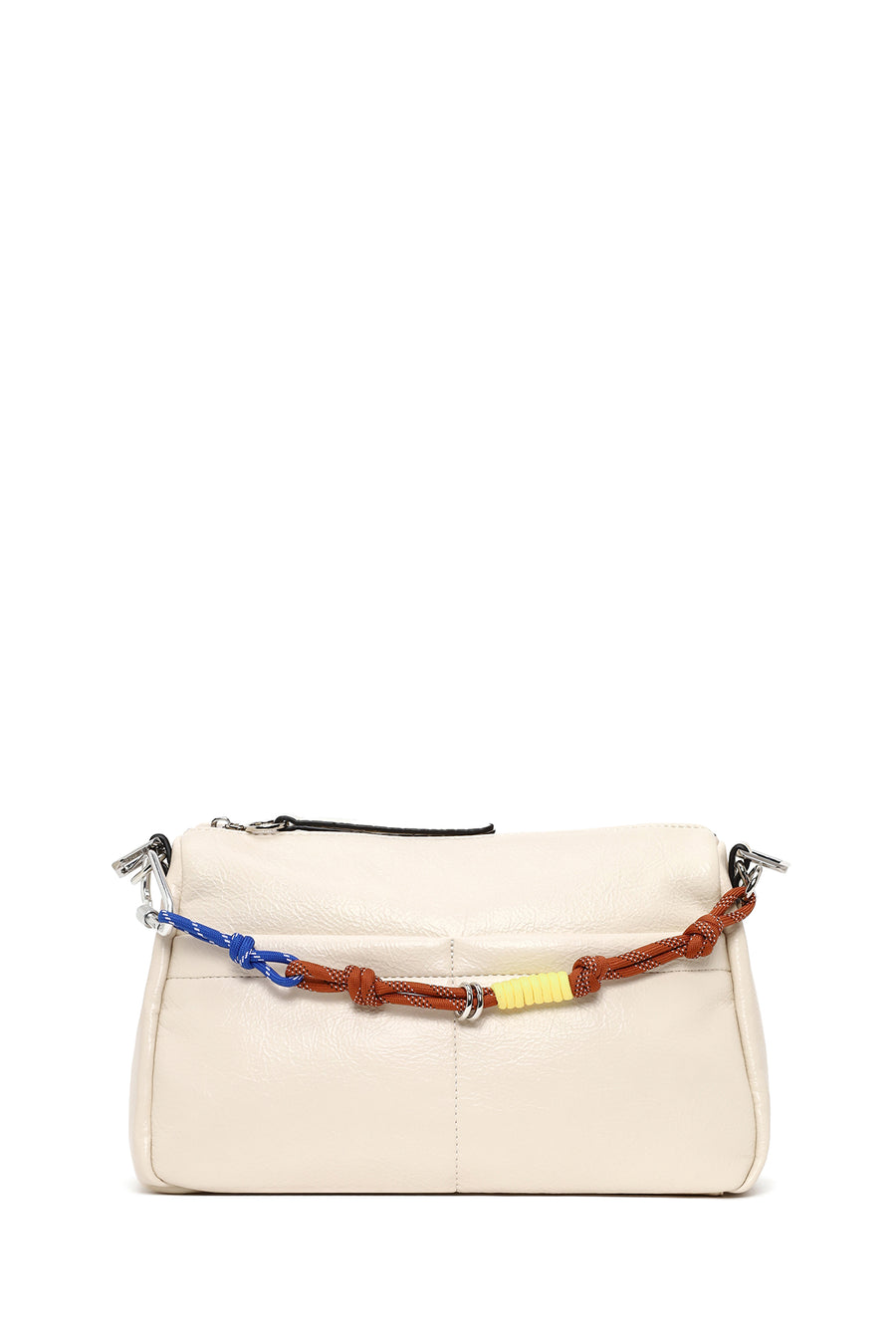 Woman Cream Charm Crossbody Bag
