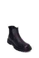 Male Black Leather Chelsea Boots | Derimod