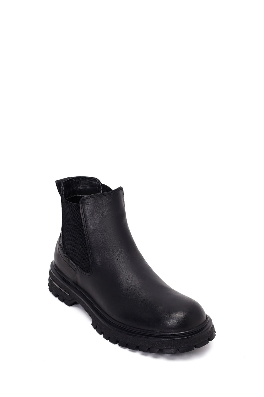 Male Black Leather Chelsea Boots