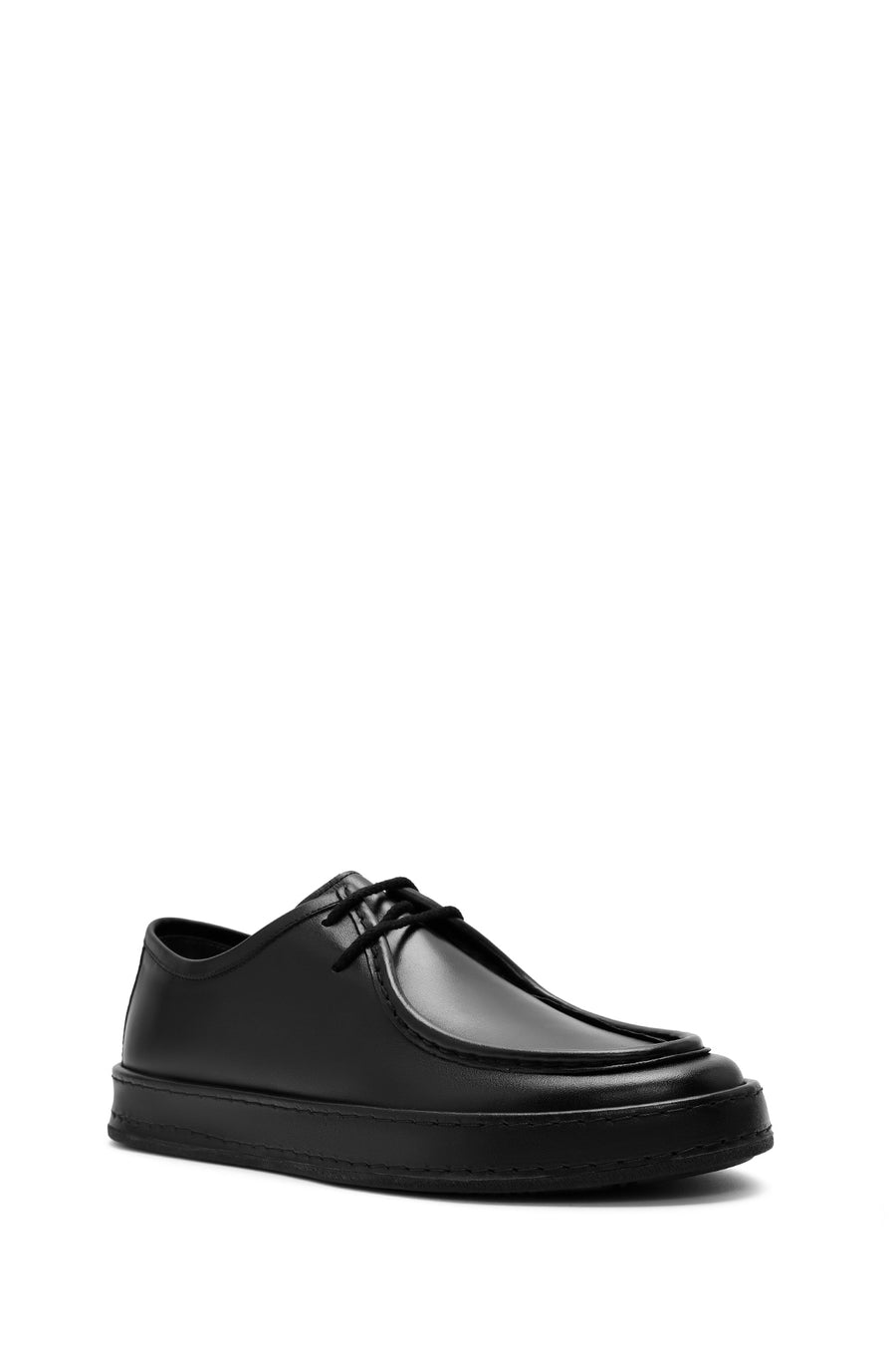 Men's Black Lace-up Leather Casual Shoes