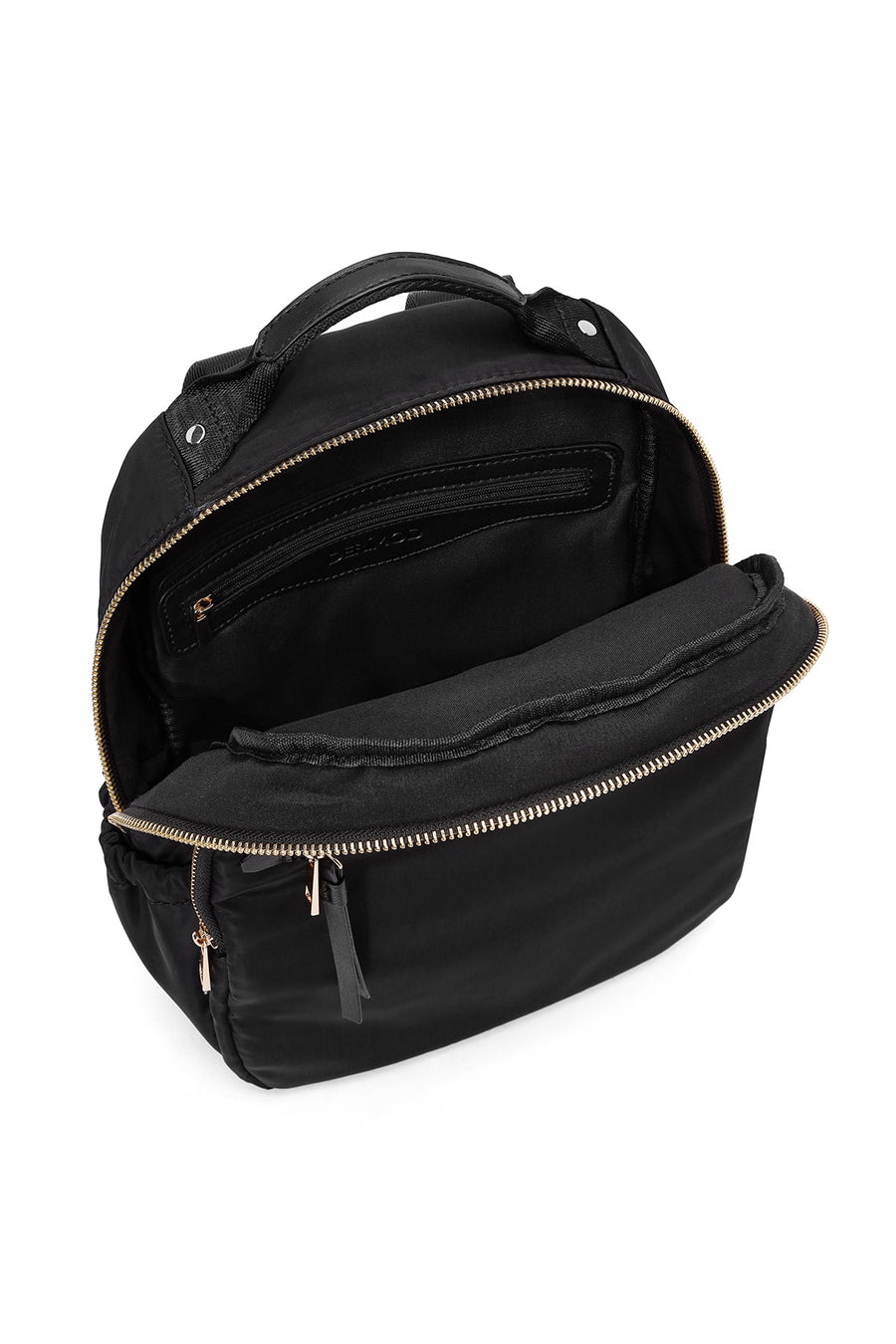 Women's Black Fabric Backpack
