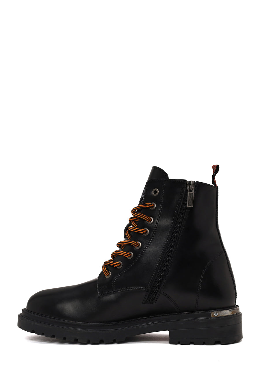Harley Davidson Male Black Steven Zip Closure Leather Combat Boots