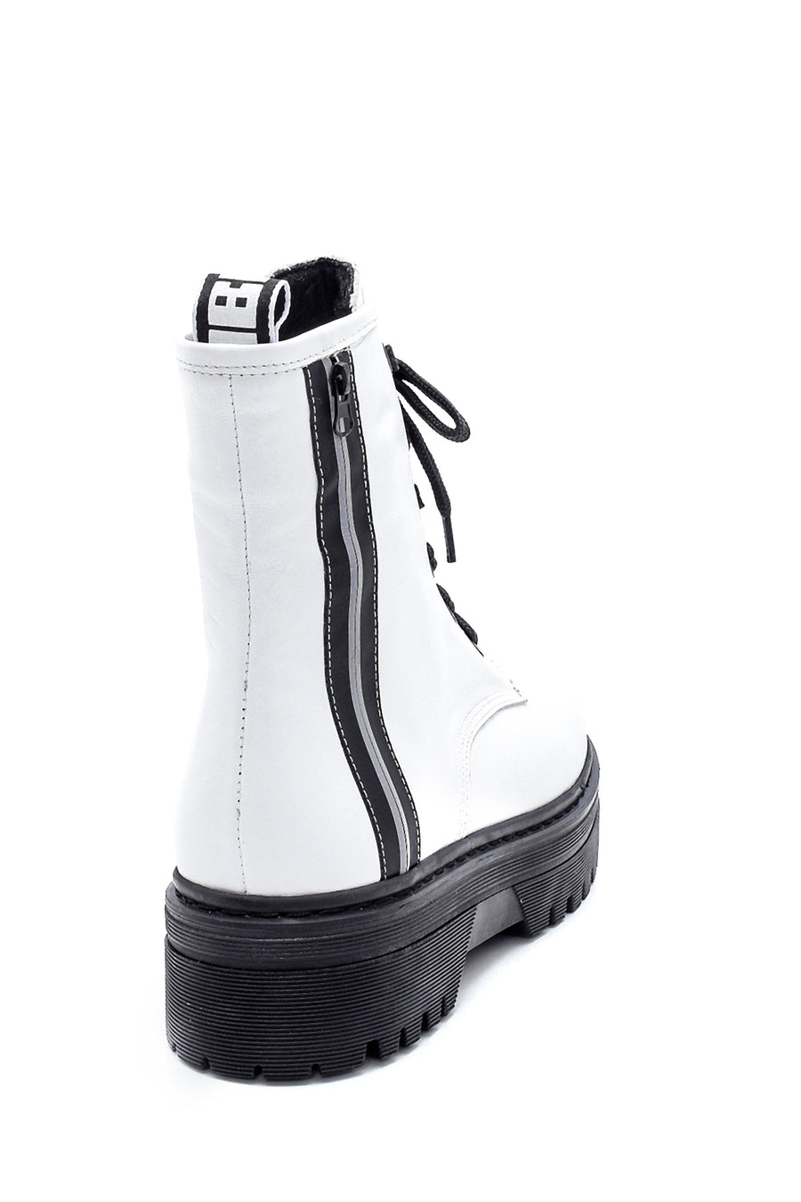 Women's Leather Zipper Detailed Boots
