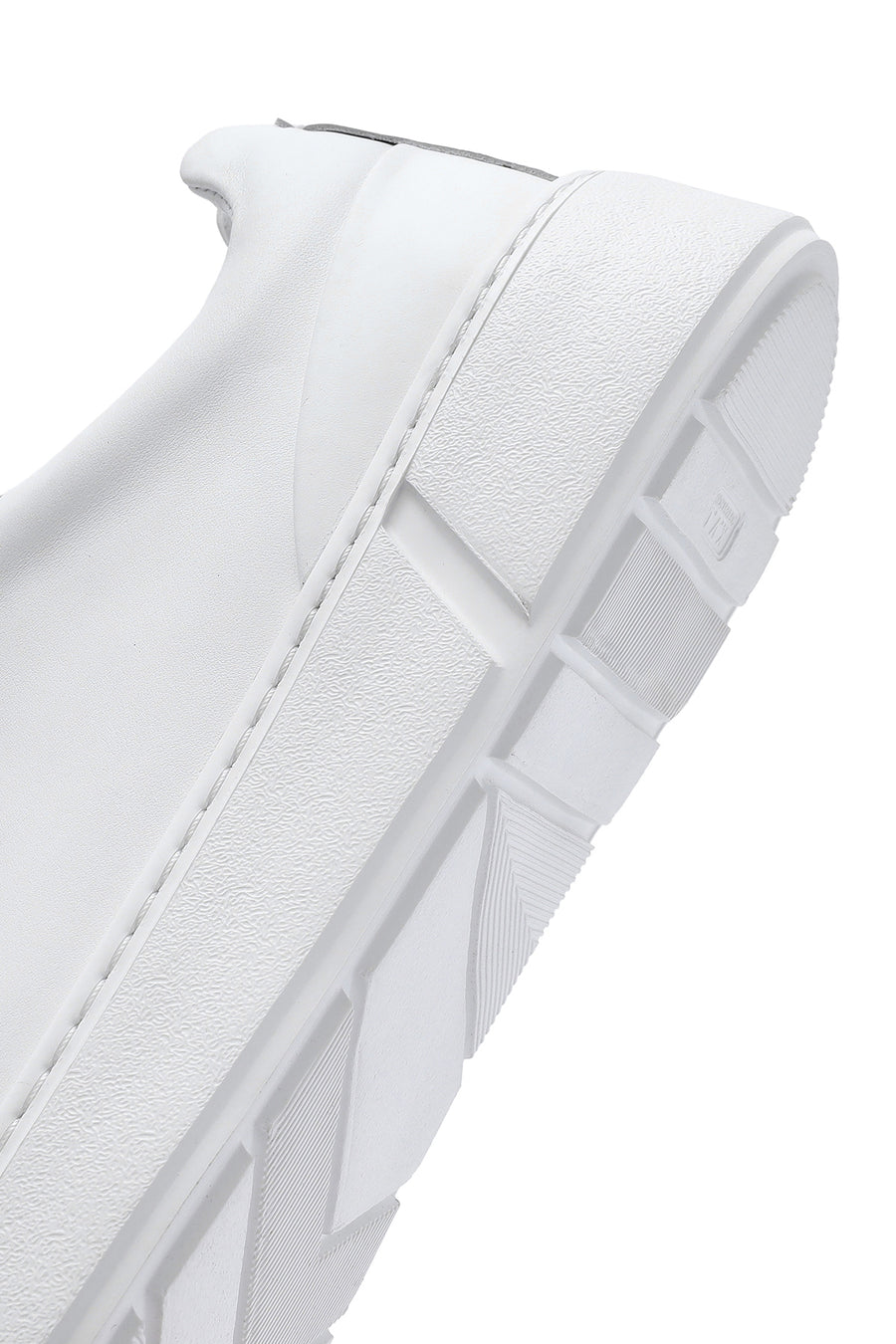 Male White Lace-Up Leather Sneaker