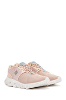 Derimod Zero Women's Pink Lace Up Fabric Sneaker | Derimod