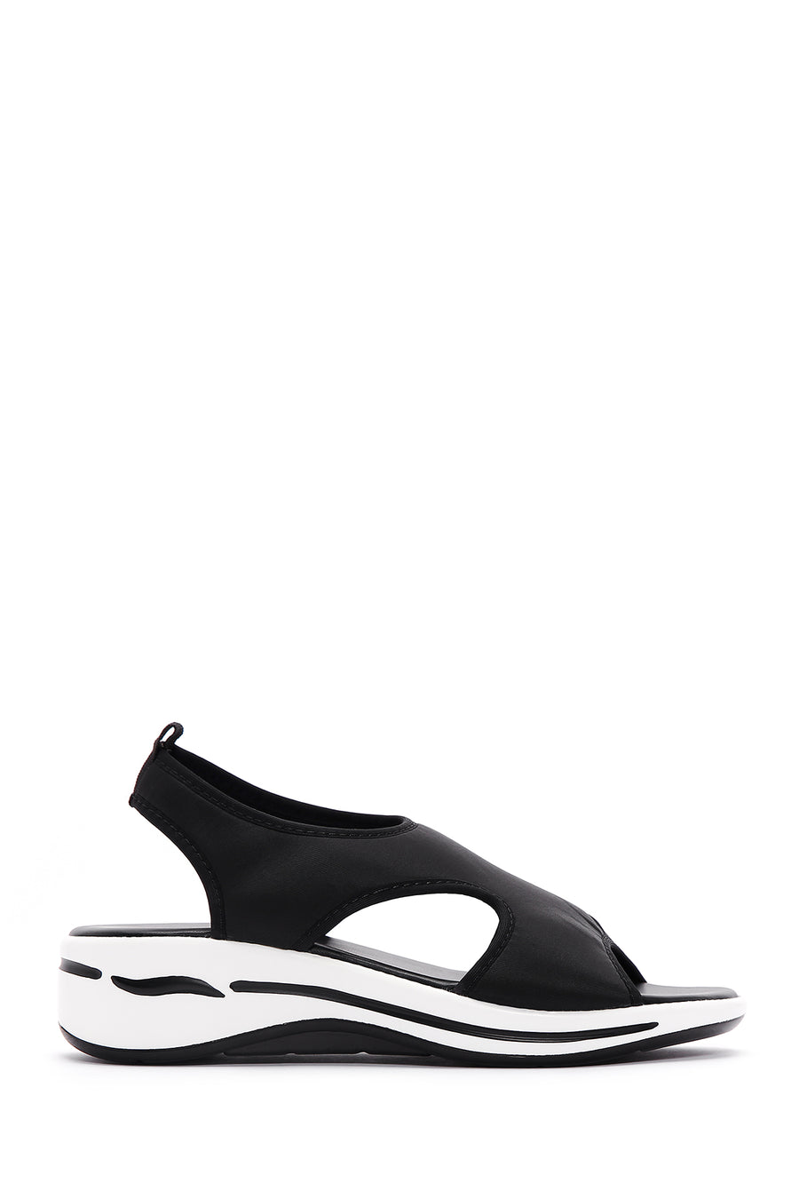 Kadın Siyah Kalın Tabanlı Comfort Sandalet 23SFD49846F | Derimod