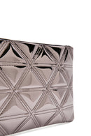 Women's Anthracite Long Chain Strap Quilted Clutch Bag | Derimod