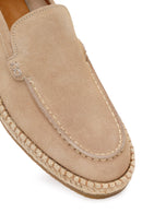 Men's Beige Suede Leather Casual Loafer | Derimod