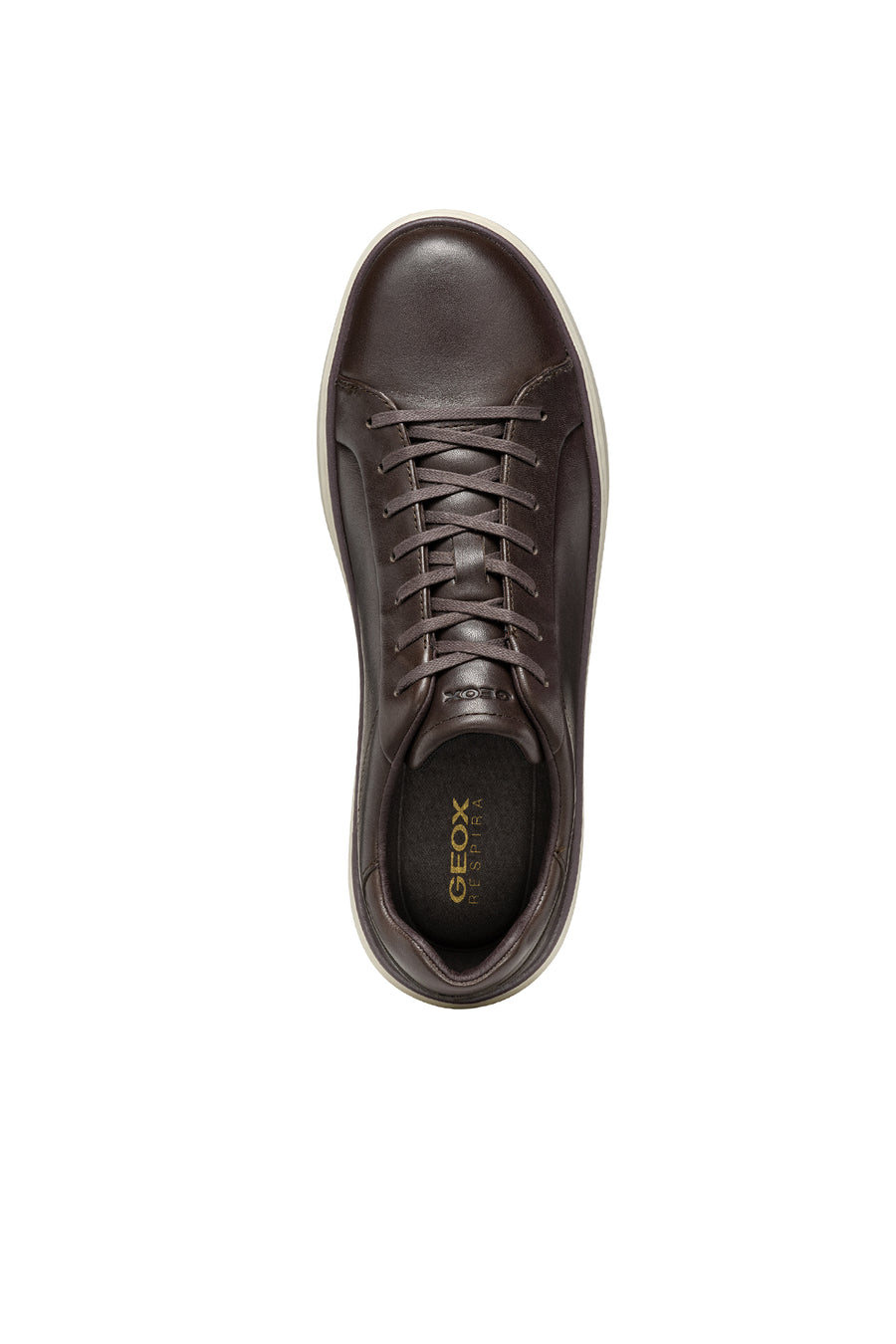 Geox Men's Brown Zackerty Lace-Up Leather Casual Shoes
