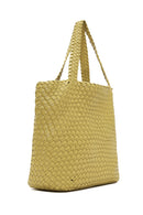 Women's Yellow Faux Leather Shoulder Bag | Derimod