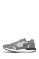Erkek Gri Deri Sneaker | Derimod