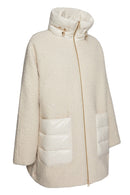 Geox Women's Cream Calithe Oversize Teddy Coat | Derimod