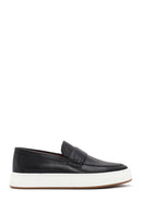 Men's Black Leather Loafer | Derimod