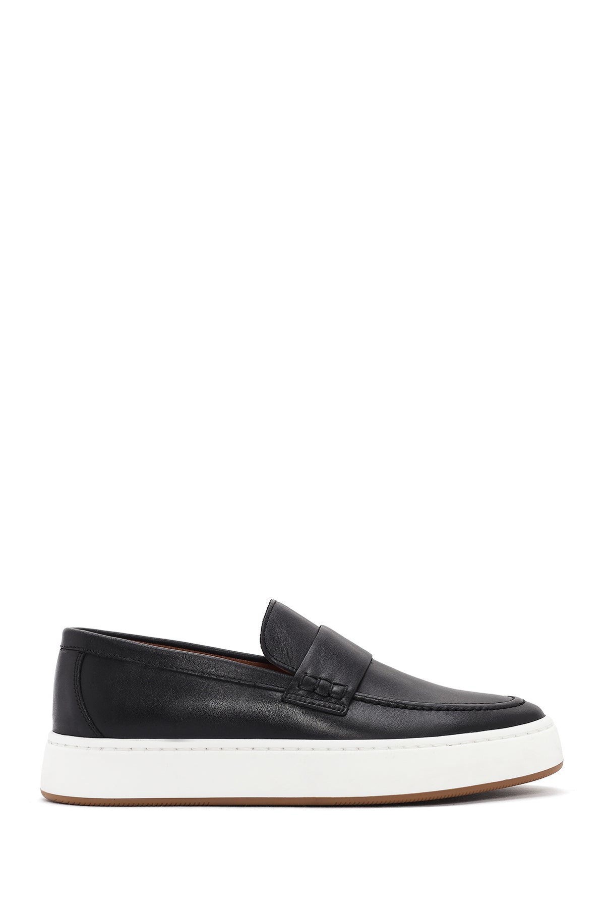 Erkek Siyah Deri Loafer 24SFD620618 | Derimod