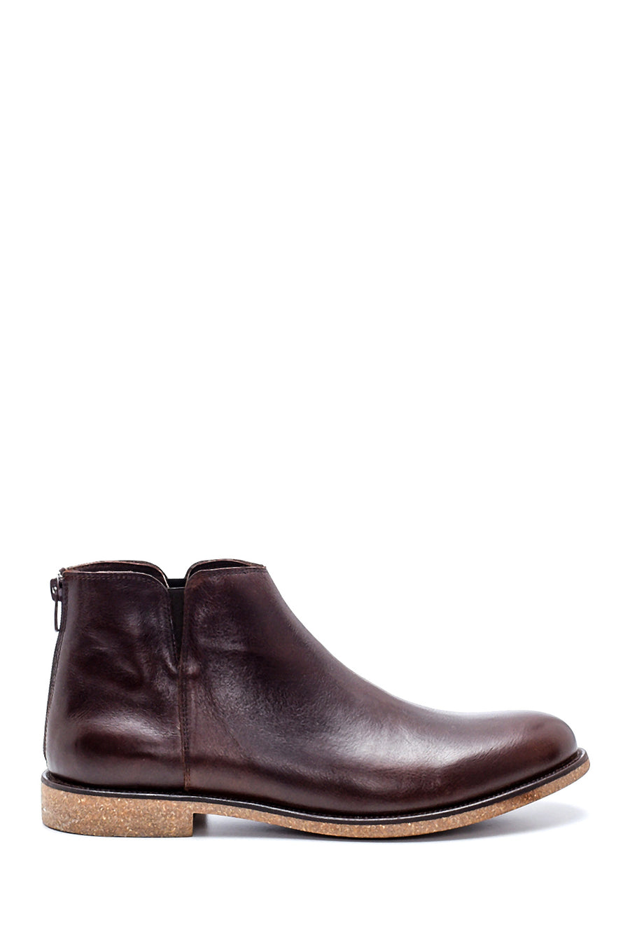 Men's Leather Back Zippered Classic Boots 20WFD328018 | Derimod