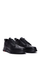 Men's Black Leather Casual Sneaker | Derimod