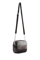 Women's Black Stone Long Strap Mini Crossbody Bag | Derimod