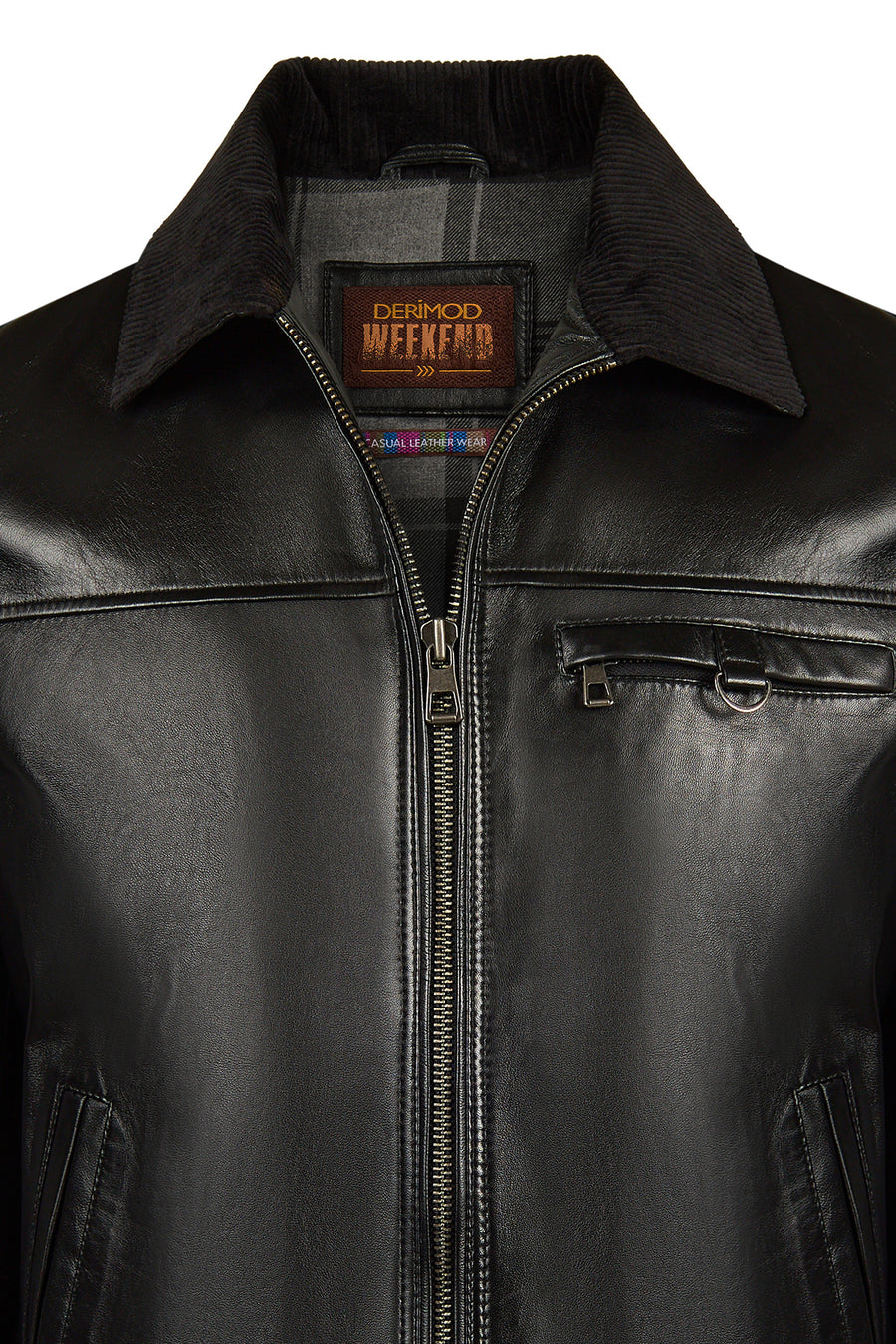 Nomad Male Black Oversize Leather Jacket