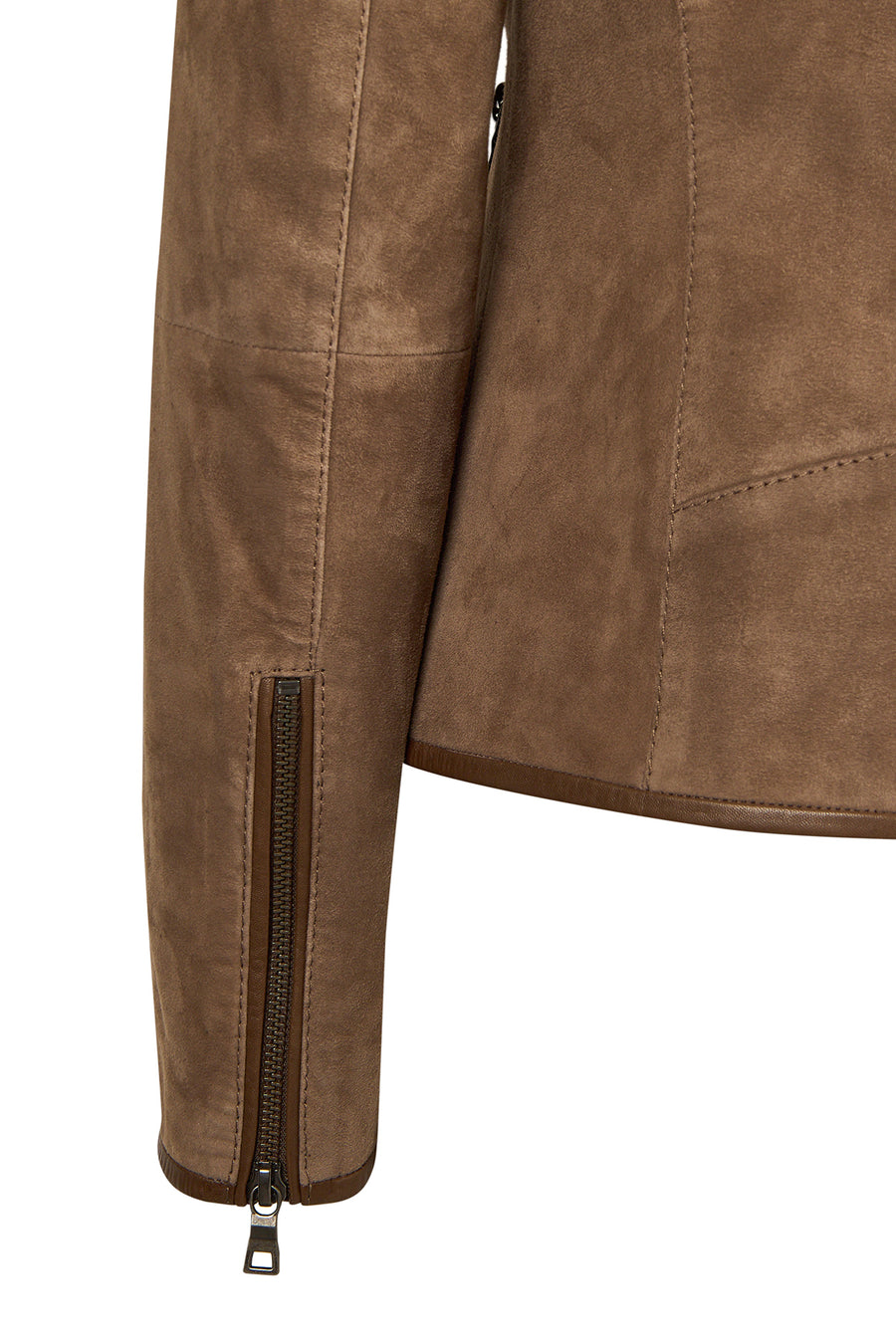 Sybil Woman Mink Short Suede Jacket