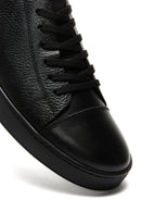 Erkek Siyah Deri Sneaker | Derimod