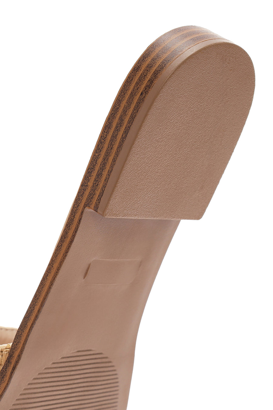 Women's Beige Straw Slippers