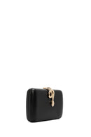 Women's Black Accessory Detailed Long Chain Strap Mini Clutch Bag | Derimod