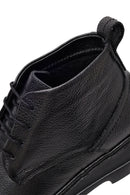 Men's Black Lace-Up Leather Casual Boots | Derimod