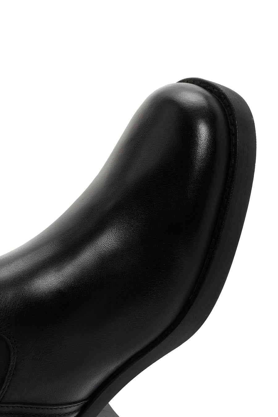 Women's Black Zippered Leather Boots