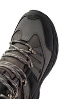 Derimod Dry Men's Grey Laced Waterproof Outdoor Leather Boots | Derimod