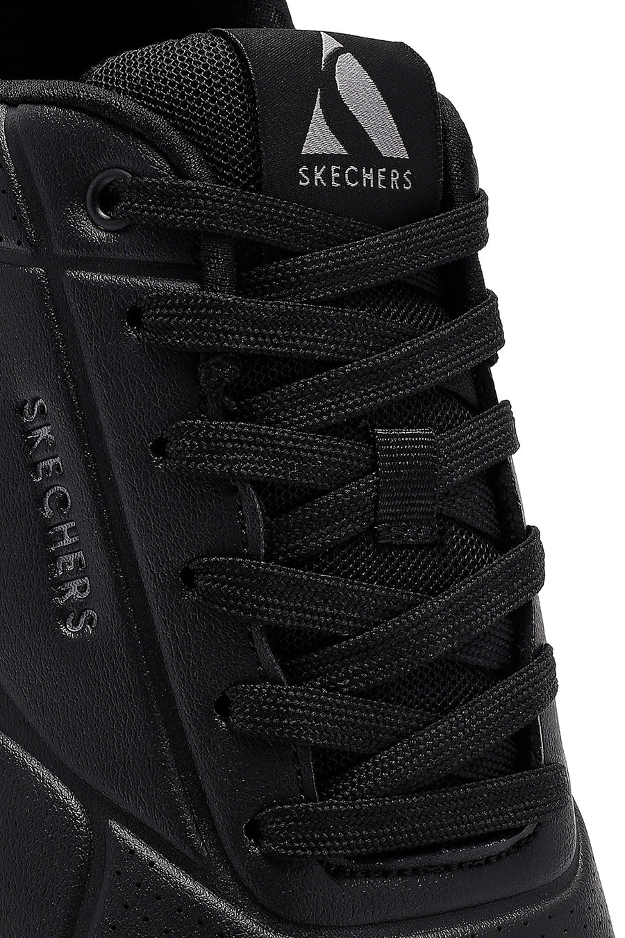 Skechers Men's Black Uno Court Lace-Up Chunky Sole Sneakers