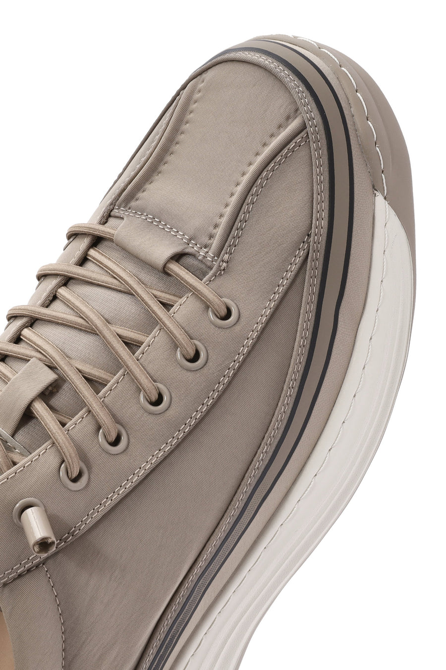 Male Beige Lace-up Fabric Sneaker