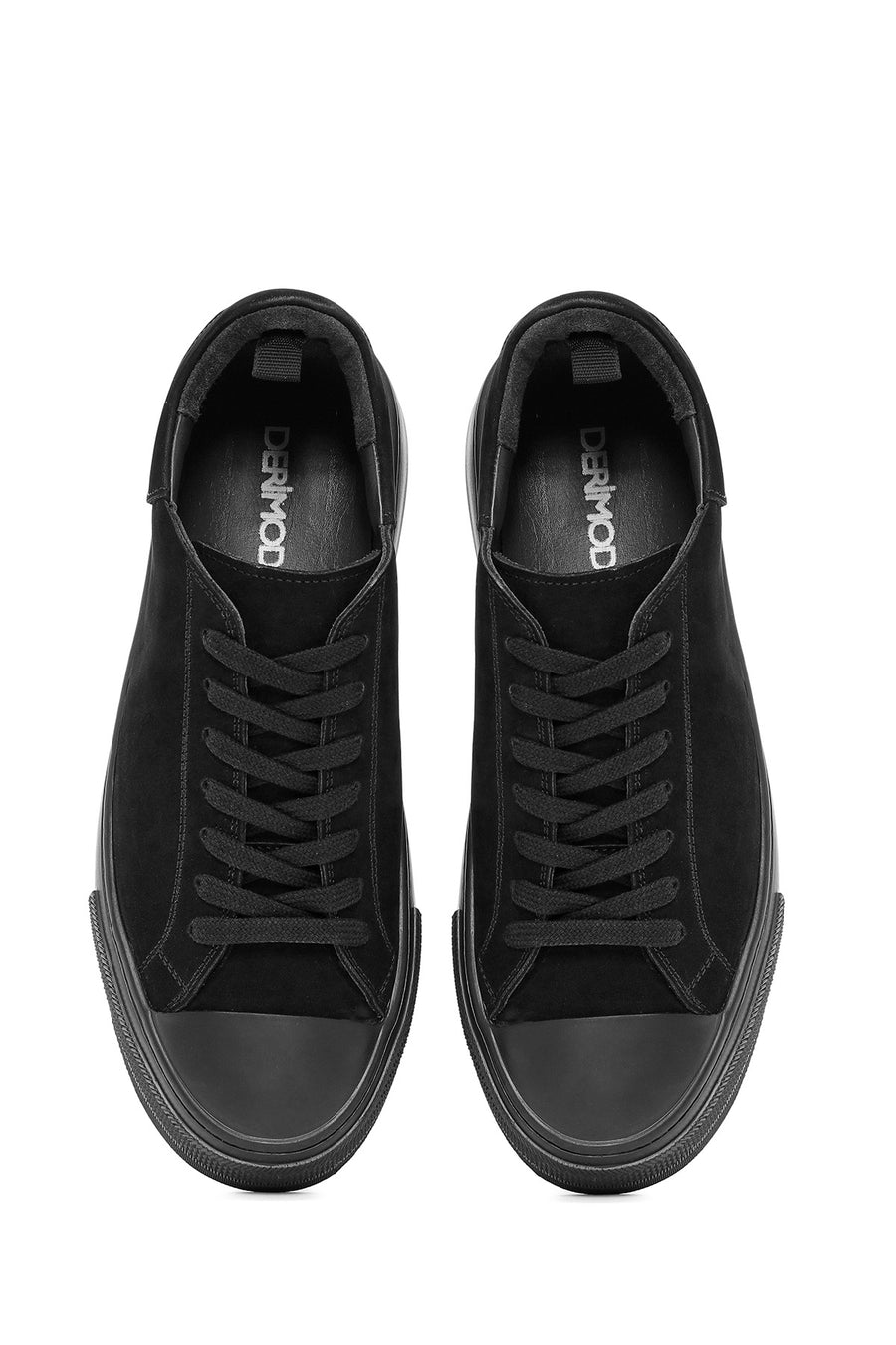 Erkek Siyah Bağcıklı Süet Deri Sneaker