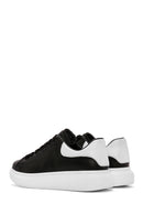 Men's Black Lace-up Thick-Sole Leather Sneaker | Derimod