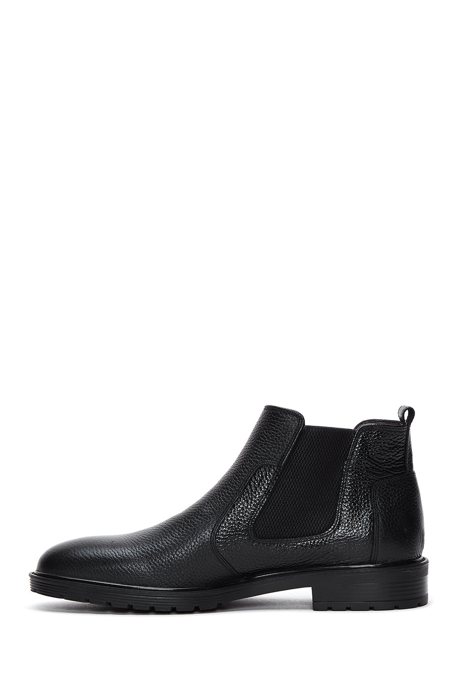 Men's Black Leather Casual Chelsea Boots