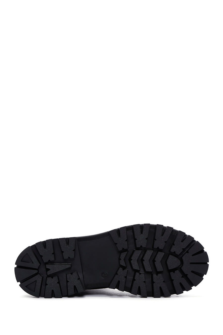 Women's Black Thick Soled Zippered Leather Boots