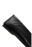 Women's Black Leather Masculine Loafer | Derimod