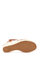 Women's Tan Wedge Heels Espadrille | Derimod