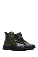 Men's Green Leather Boots | Derimod