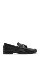 Erkek Siyah Püsküllü Deri Casual Loafer | Derimod