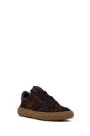Kadın Leopar Süet Deri Sneaker | Derimod