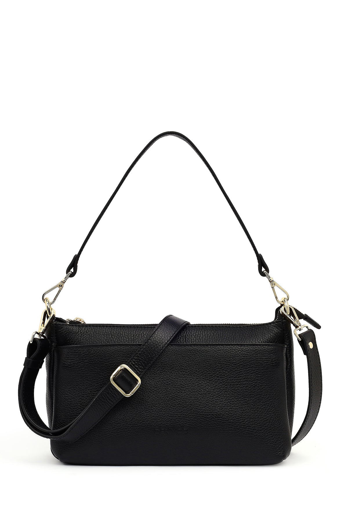 Woman Black Long-Strap Leather Shoulder Bag AB540003DF | Derimod