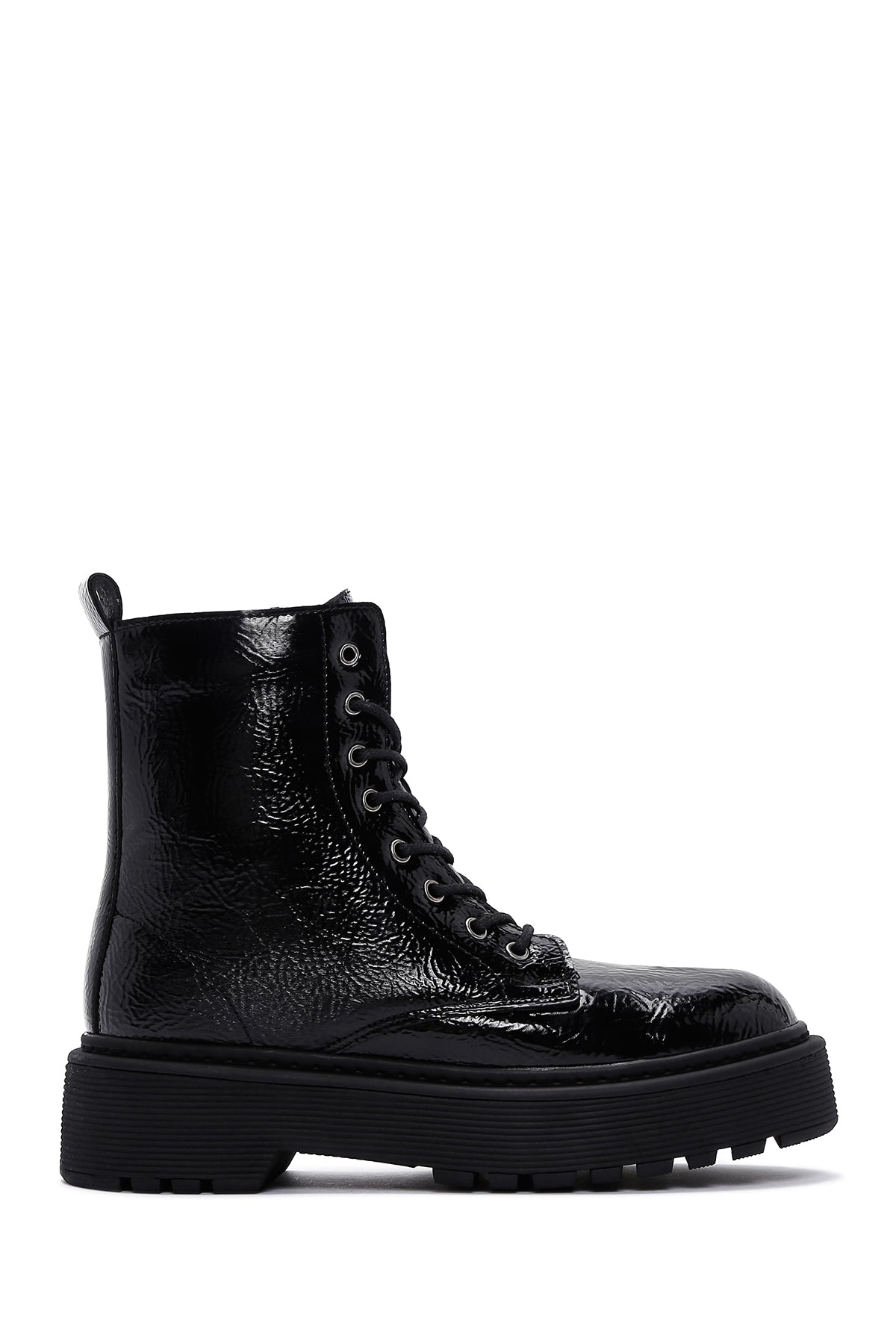 Women's Black Patent Leather Boots 23WFE200016 | Derimod