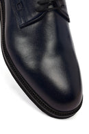 Men's Navy Blue Lace-up Leather Casual Shoes | Derimod
