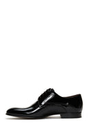 Men's Black Leather Patent Leather Classic Shoes | Derimod