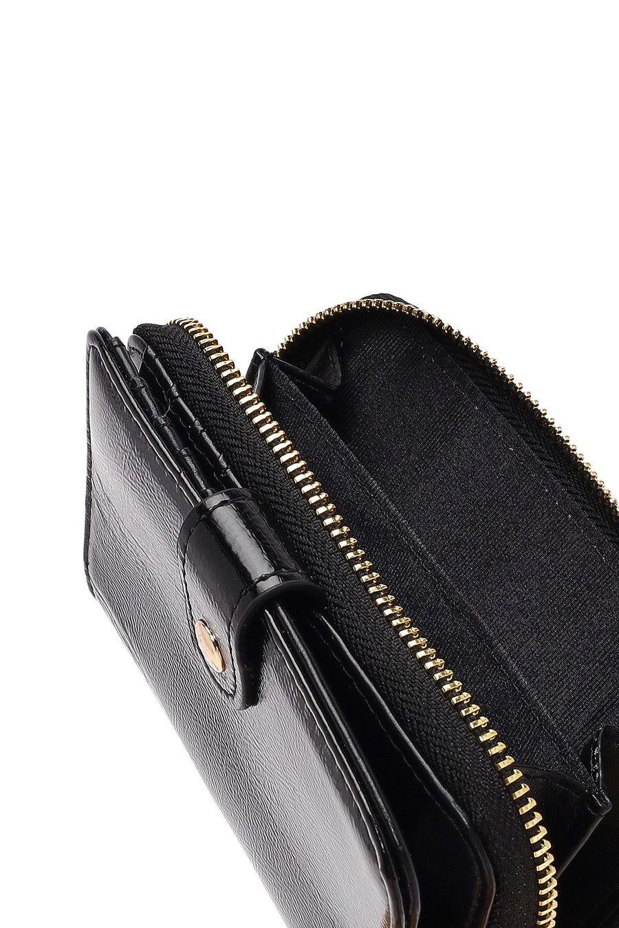 Women's Black Patent Leather Wallet