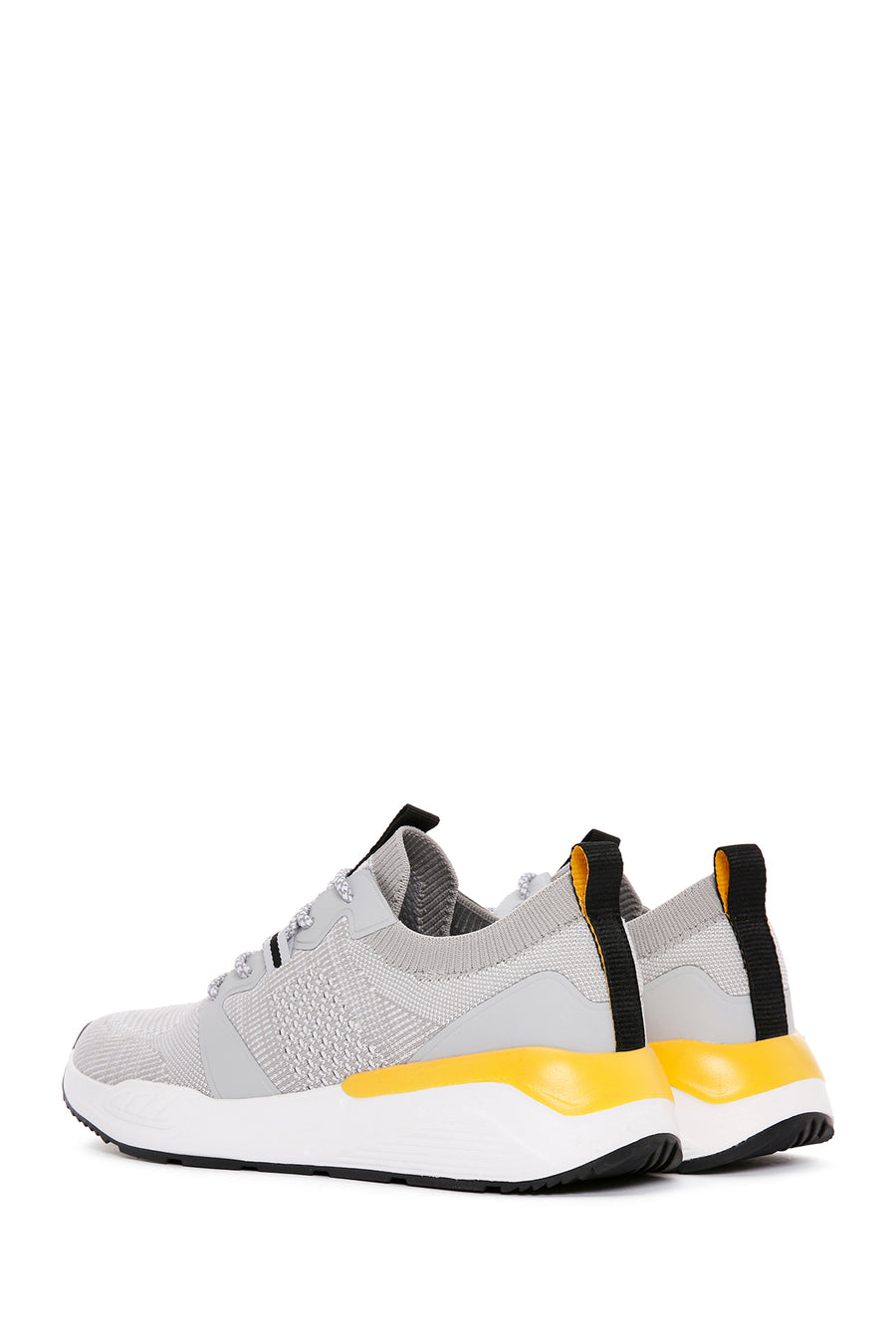 Derimod Zero Men's Gray Lace-Up Thick Soled Fabric Sneaker