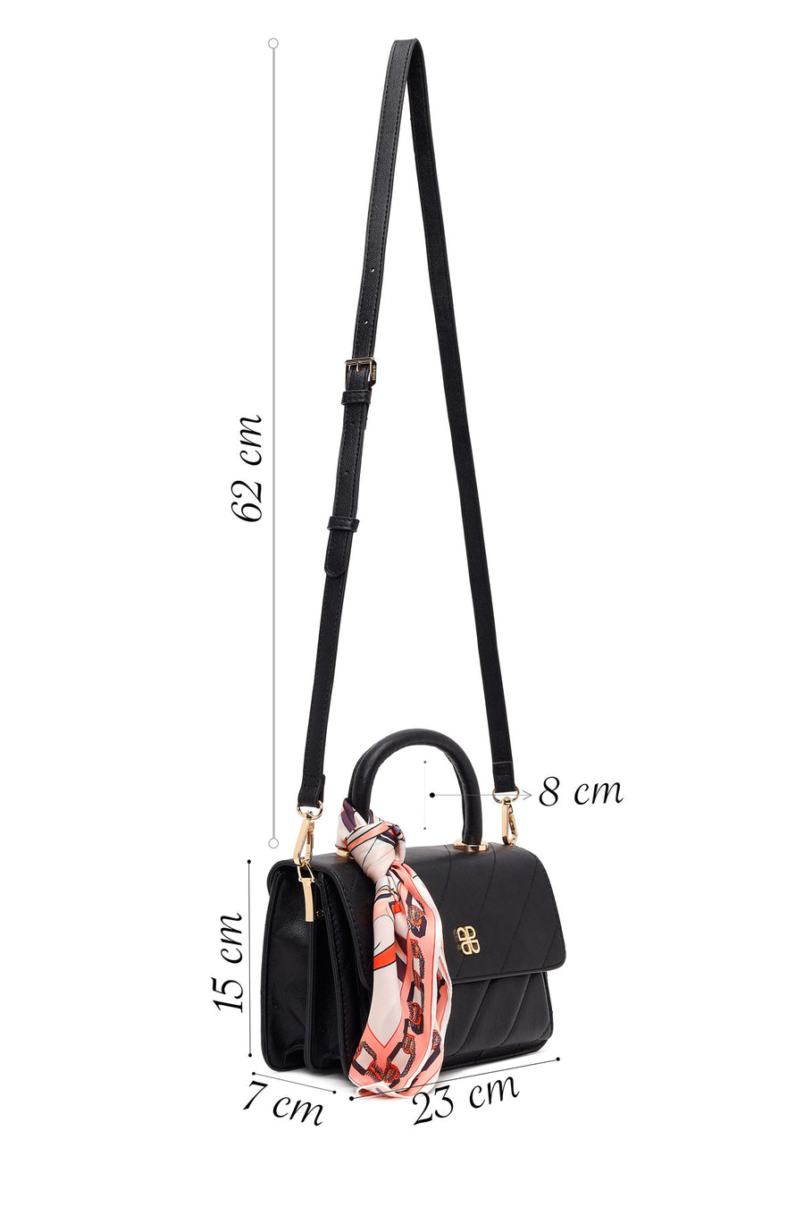 Woman Black Accessory-Detail Quilted Crossbody Bag